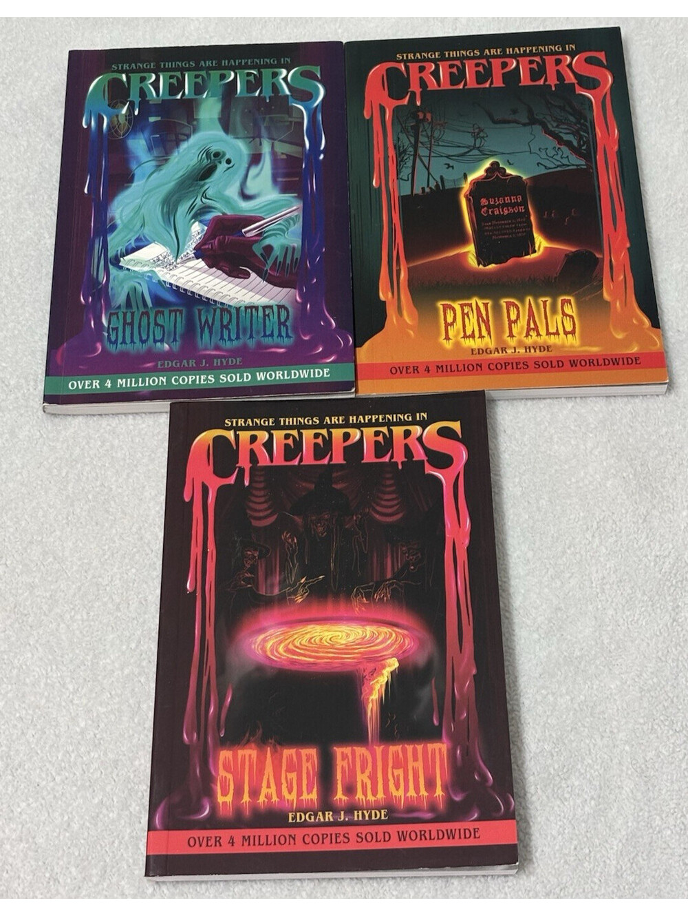 Creepers by Edgar J Hyde || Lot of 3 || Ghost Writer, Pen Pals, Stage Fright